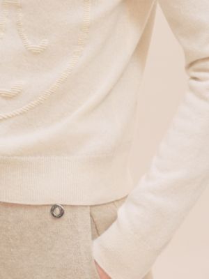 Cashmere "H Lift" long-sleeve sweater, View: Worn, worn, view 5 of 6