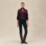 High collar sweater, rouge bordeaux