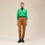 High collar sweater, vert mélisse