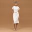 Short-sleeve sweater, blanc céramique