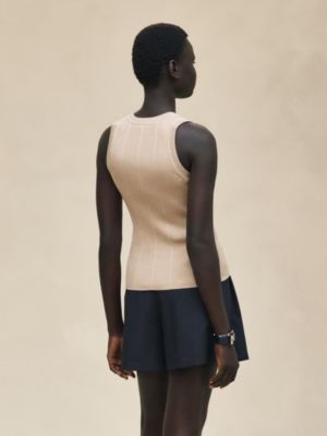Silk tank top, View: Worn, worn, view 2 of 4