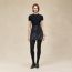 Short-sleeve sweater, bleu noir
