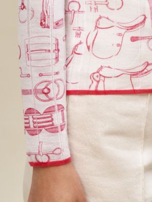 Cardigan imprimé «&nbsp;Cahier du Colporteur&nbsp;», Vue: Vue portée, worn, vue 5 sur 5