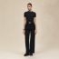 Short-sleeve sweater, noir