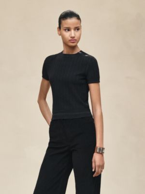 Short-sleeve sweater, View: Worn, worn, view 2 of 5