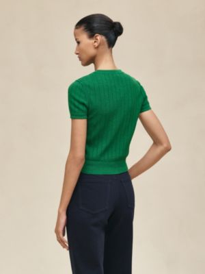 Short-sleeve sweater, View: Worn, worn, view 3 of 5