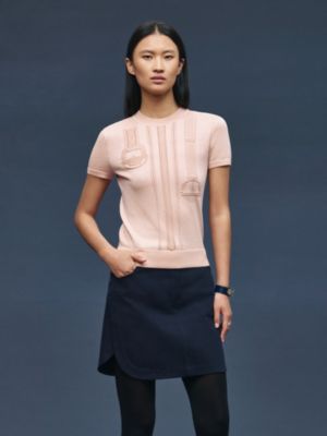 ショートスリーブニット 《鐙・リミックス》モチーフ, イメージ: 着用例, worn, ビュー2の5