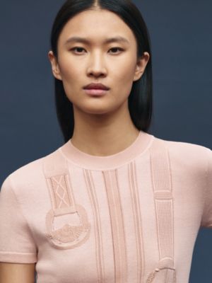 ショートスリーブニット 《鐙・リミックス》モチーフ, イメージ: 着用例, worn, ビュー4の5
