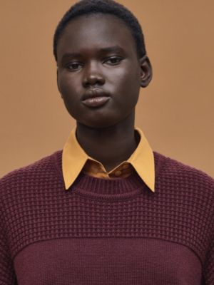 Cashmere long-sleeve sweater, View: Worn, worn, view 4 of 5