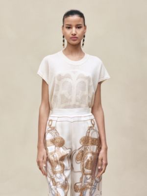 Cashmere "L'Enseigne du Sellier" sleeveless sweater, View: Worn, worn, view 2 of 5