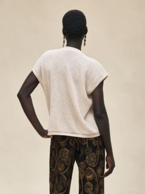 "L'Enseigne du Sellier"喀什米爾無袖套頭衫, 檢視: 佩戴, worn, 檢視共3張圖片的第5張