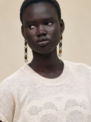 "L'Enseigne du Sellier"喀什米爾無袖套頭衫, 檢視: 佩戴, worn, 檢視共4張圖片的第5張