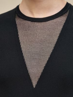 Cashmere short-sleeve sweater, View: Worn, worn, view 5 of 5
