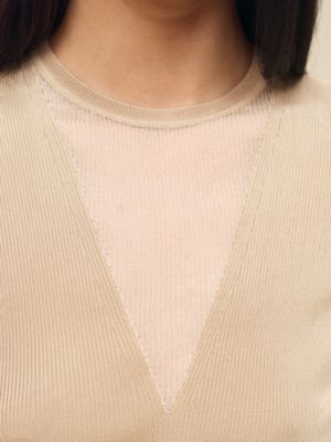 Cashmere short-sleeve sweater, View: Worn, worn, view 5 of 5