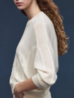 Cashmere "L'Enseigne du Sellier" long-sleeve sweater, View: Worn, worn, view 4 of 5