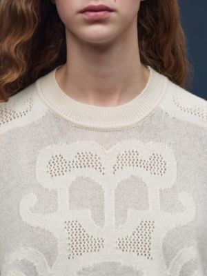Cashmere "L'Enseigne du Sellier" long-sleeve sweater, View: Worn, worn, view 5 of 5