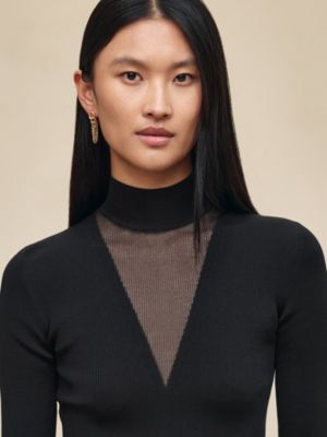 Suéter com mangas compridas em cashmere, Exibir: Sendo usado, worn, visualizar 4 de 5