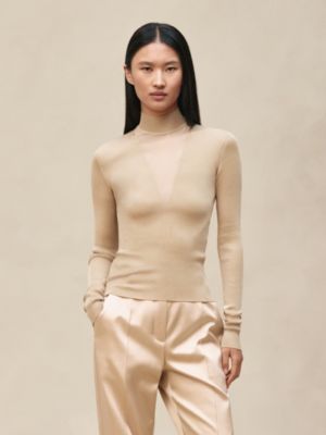 Cashmere long-sleeve sweater, View: Worn, worn, view 2 of 5