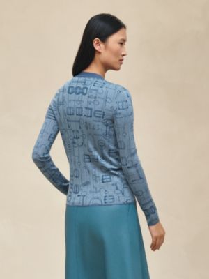 Cárdigan abotonado estampado "Cahier du Colporteur", Vista: Ver artículo puesto, worn, vista 3 de 5