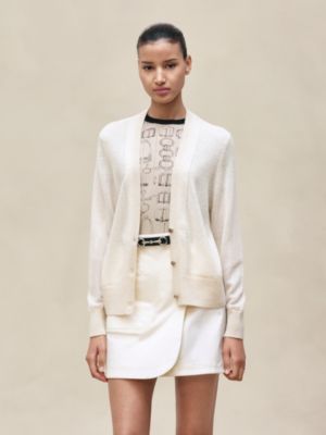 "L'Enseigne du Sellier"喀什米爾針織外套, 檢視: 佩戴, worn, 檢視共2張圖片的第6張