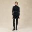 Cardigan ceinturé sans manches en cachemire, noir