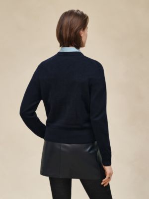"L'Enseigne du Sellier" buttoned cashmere cardigan, View: Worn, worn, view 3 of 6