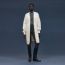 Long cashmere cardigan, blanc naturel