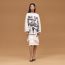 Tunique Inspiration Caftan Imprimé «&nbsp;L'Enseigne du Sellier&nbsp;», blanc céramique