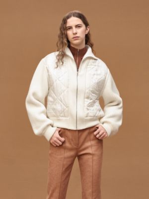"Porte-Bonheur Bandana" zipped quilted jacket&nbsp;, View: Worn, worn, view 3 of 7