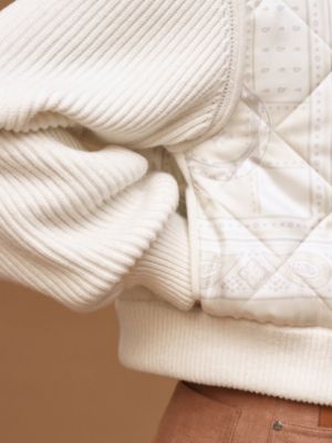 "Porte-Bonheur Bandana" zipped quilted jacket&nbsp;, View: Worn, worn, view 6 of 7