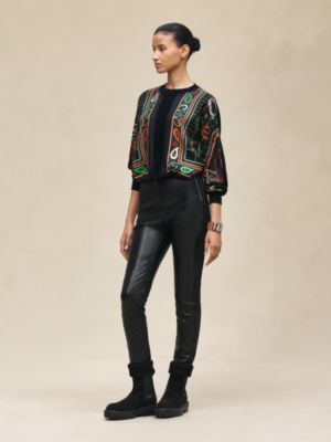"Porte-Bonheur Bandana" long-sleeve sweater