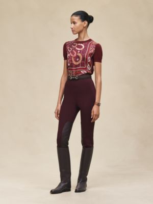 "Porte-Bonheur Bandana" short-sleeve sweater
