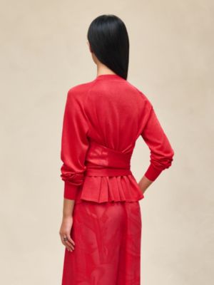 "Soleil de Soie Poudre" long-sleeve sweater , View: Worn, worn, view 3 of 5