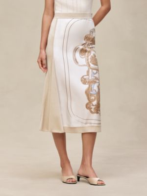 “Brides de Gala Gold” 롱 슬릿 스커트, 보기: 이미지: 제품 착용 이미지, worn, 2개 중 5번째 보기