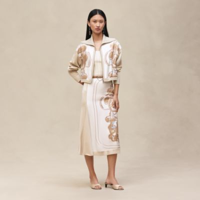 "Brides de Gala" short zipped jacket