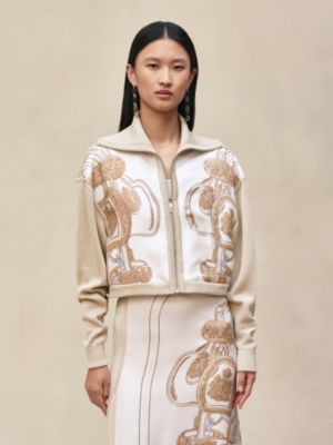 "Brides de Gala" short zipped jacket, View: Worn, worn, view 3 of 9
