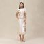 "Brides de Gala Gold" short-sleeve sweater, blanc nacre