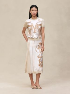 "Brides de Gala Gold" short-sleeve sweater