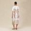 Caftan imprimé «&nbsp;Brides de Gala&nbsp;», blanc nacre