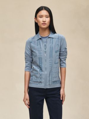 “Cahier du Colporteur” 지퍼 트윌렌 가디건, 보기: 이미지: 제품 착용 이미지, worn, 2개 중 5번째 보기