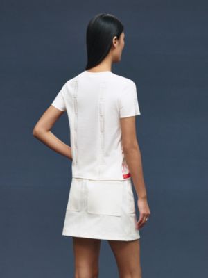 "Cahier du Colporteur" short-sleeve sweater, View: Worn, worn, view 3 of 5