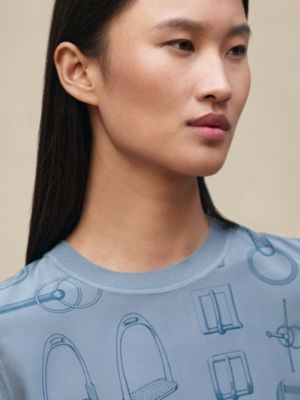 "Cahier du Colporteur" short-sleeve sweater, View: Worn, worn, view 4 of 5