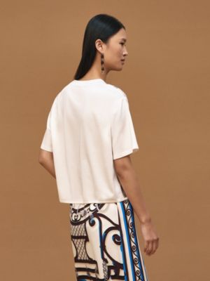 "L'Enseigne du Sellier" short-sleeve sweater, View: Worn, worn, view 3 of 5