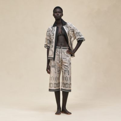 Pantalon de plage imprimé «&nbsp;Cahier du Colporteur&nbsp;»