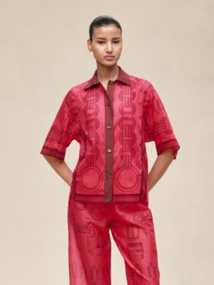 "Cahier du Colporteur" beach shirt, View: Worn, worn, view 2 of 5