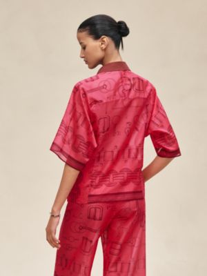 "Cahier du Colporteur" beach shirt, View: Worn, worn, view 3 of 5