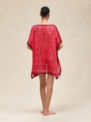 "Cahier du Colporteur" beach tunic, View: Worn, worn, view 3 of 6