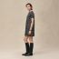 Robe évasée imprimé «&nbsp;Maillon Equestre&nbsp;», noir