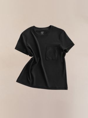 T-shirt droit poche brodée, Vue: vue de face, front, vue 6 sur 6
