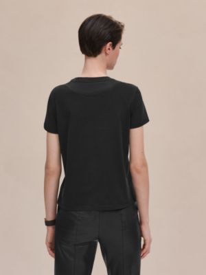 T-shirt droit poche brodée, Vue: Vue portée, worn, vue 3 sur 6